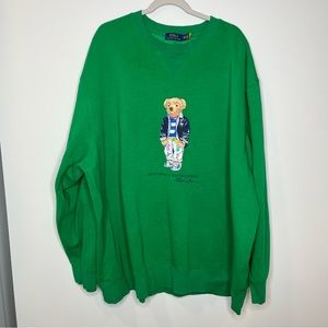 POLO Ralph Lauren polo bear men’s 4XB sweatshirt pullover green crewneck